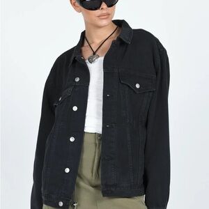 Princess Polly Black Denim Jacket